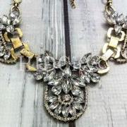 Crystal Cluster J style statement bib necklace statement necklace,wedding party necklace