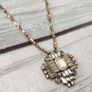 Deco crystal cluster pendant statement necklace crystal necklace bid necklace